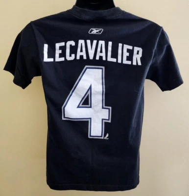 Tampa Bay Lightning Vincent LECAVALIER Reebok NHL Hockey Jersey Tshirt Shirsey S - Image 1 of 4