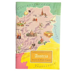 Austria Vintage 60s Travel Booklet American Geo Society Around World Program - Picture 1 of 7