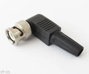 100x Connettore CCTV coassiale tipo vite spina maschio BNC angolo retto 50ohm per RG59 - Foto 1 di 7