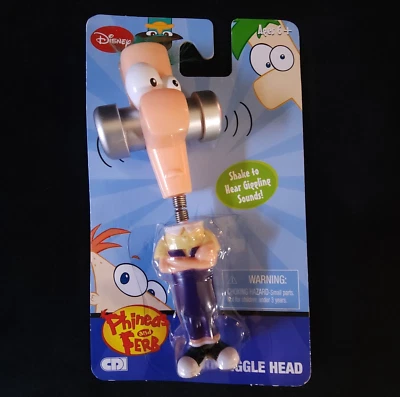 Rare Phineas And Ferb Disney XD Ferb Giggle Gabble Shake Head New 2010 Toy - Image 1 of 4
