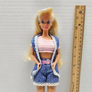 Barbie STROLLIN FUN Doll - Original Top Vest Shorts Outfit #13742 - Vintage 1995 - Picture 1 of 6