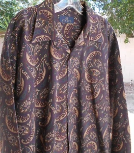 ENRO HERREN X LARGE GRAU PAISLEY LANGARM Knopfleiste BAUMWOLLE BRUSTUMFANG 54 LÄNGE 34 - Bild 1 von 7