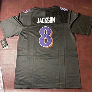 Lamar Jackson Black Alternate Baltimore Ravens Jersey Mens Medium Stitched #8 - Picture 1 of 6