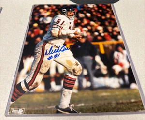 Foto autógrafa firmada a mano de Dick Butkus 8x10 Chicago Bears Salón de la fama Linebacker - Imagen 1 de 2