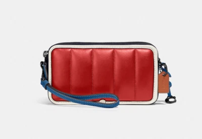 Bandolera Coach Kira con bloques de colores acolchado cuero clutch ~NUEVA CON ETIQUETAS~ C8010 Foto 1 de 4