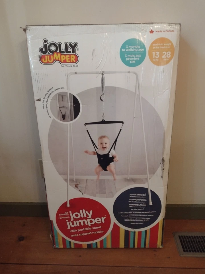 Jolly Jumper Ejercitador para Bebé con Soporte Portátil en Blanco Baby Jumper Infantil Foto 1 de 4
