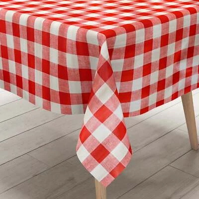 TABLE À MANGER KEVKUS Nappe 84B Rouge Carreaux Vichy Rectangulaire Ronde Ovale - Photo 1/4
