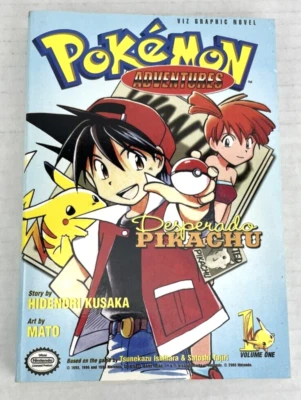 Pokemon Adventures Vol One Desperado Pikachu 2000 Book Hidenori Kusaka Mato - Image 1 of 4