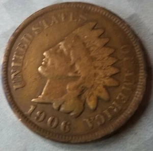 1906 Philadelphia Mint Indian Head Cent - Bild 1 von 2