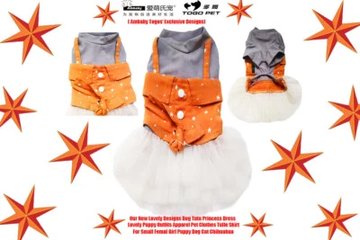 Ambaby Lindo Pequeño Perro Tutú Vestido Mascota Princesa Tul Vestido Cachorro Falda Conjunto Gato Foto 1 de 4