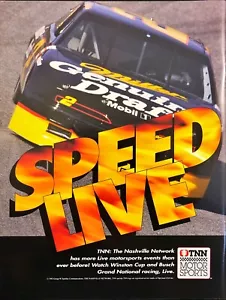 1992 The Nashville Network NASCAR Rusty Wallace #2 Man Cave Vintage Print Ad - Picture 1 of 6