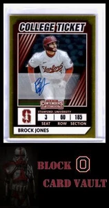 2022 Elite Extra Edition Brock Jones College Tickets Optic Signatures #/99 - Picture 1 of 2