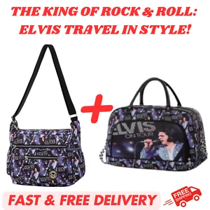 ELVIS PRESLEY LIGHTWEIGHT HOLDALL CROSSBODY BAG TRAVEL, GYM, WEEKEND UK STOCK - Picture 1 of 8