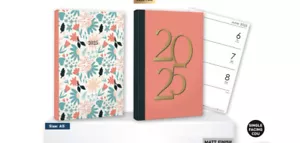 2025 Diary A5 Size Week to View Soft Cover Kraft Diaries Full Year Organiser - Picture 1 of 8