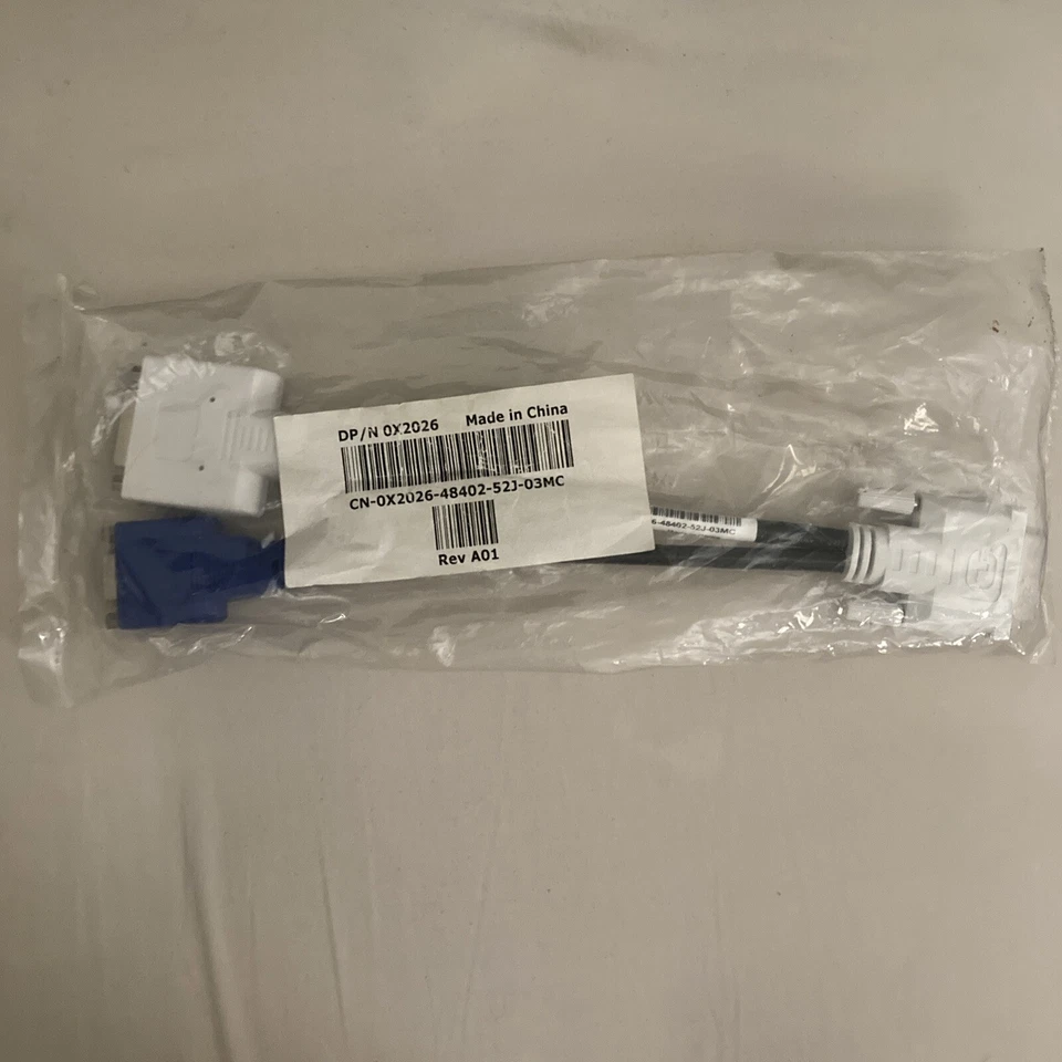 BRAND NEW SEALED DVI TO VGA+DVI CONNECTOR DP/N 0X2026 CN-0X2026-48402-52J-03MC - Image 1 of 3