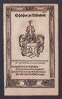 1620 Schüchter zu Erfenstein Adelsgeschlecht Wappen Holzschnitt coat of arms