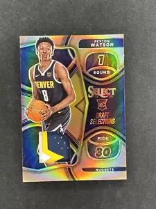 2022-23 Select Peyton Watson Rookie Patch Bronze /49 3 Colour Patch Nuggets - Bild 1 von 2
