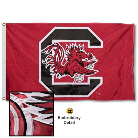 University of South Carolina Embroidered and Appliqued Nylon Flag Cover