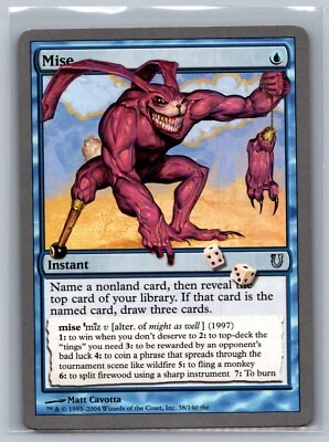 Magic The Gathering Unhinged Mise #38/140 MTG TCG CCG - Image 1 of 2