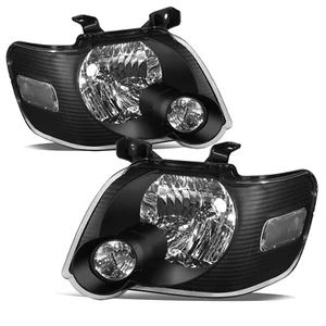 For 2006-2010 Ford Explorer Black Housing Headlights Lamp Assembly Left+Right - Picture 1 of 7