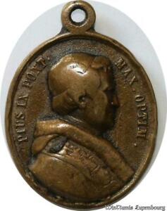 E6974 Medal Papal States Vatican Jesus & Pius IX Salvator Mundi 1846 1878