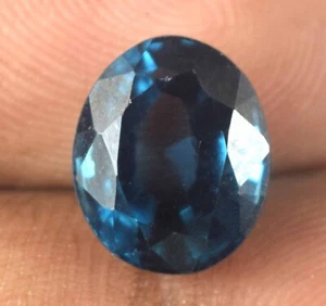 5.50 CT Natürlich Blau Indicolite Turmalin Oval 10 X 9 MM Juwelen Zertifiziert - Bild 1 von 9
