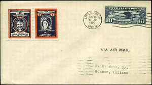 US FDC #C10 Planty #13 with 2 Nicklin Labels Little Falls, MN to Saint Paul - Picture 1 of 2