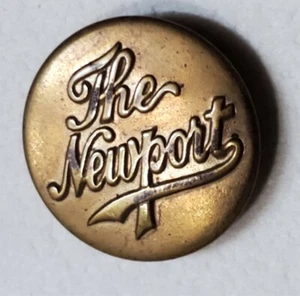 Bb The Newport alter GESAMTKNOPF MESSING Wackelschaft kleine Schrift verbal - Bild 1 von 2