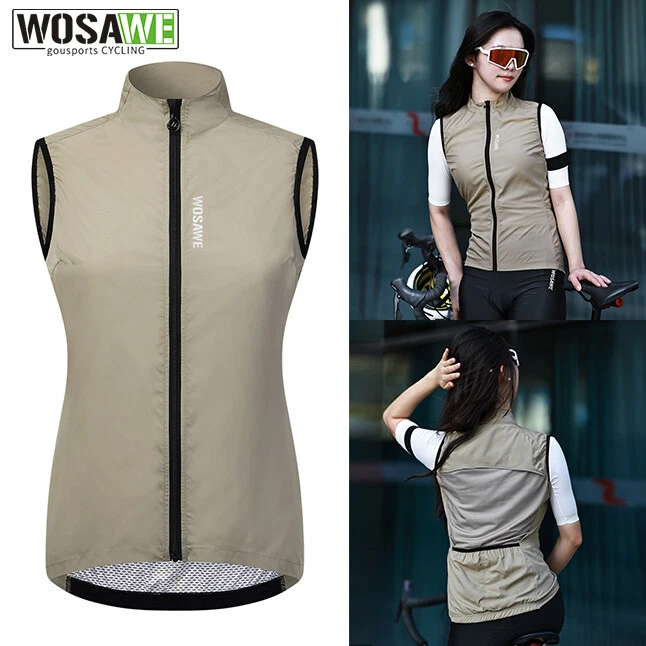 WOSAWE Women Cycling Breathable Vest MTB Bike Windbreaker Water Repellent Coat - Image 1 of 4