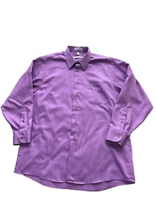 Geoffrey Beene Long Sleeve Dress Shirt Size L Purple Sateen - Picture 1 of 9