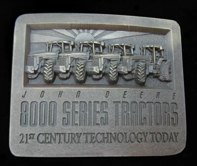 GREAT LOOKING JOHN DEERE 8000 SERIES TRACTORS BELT BUCKLE VINTAGE 1994 HEAVY - Image 1 of 2