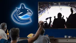 Vancouver Canucks Logo Wall Art - Premium ACM Material - LED Backlit - UV Ink - Picture 1 of 3