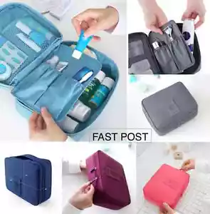 Travel Toiletry Bag Luggage Organiser Multi Pouch Water Resistance Light Makeup - Picture 1 of 22