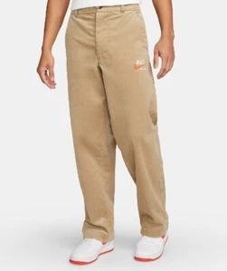 Nike Trend Cord Pants Trousers M Medium Mens Biege Loose Fit Sports Sample - Picture 1 of 10