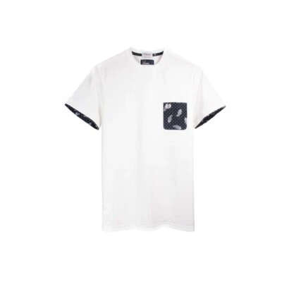 Camiseta de manga corta Fred Perry blanca de piqué de algodón para hombre Foto 1 de 3