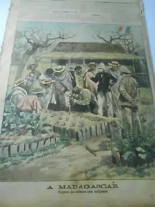 1897 Madagascar lecons de culture aux indigènes Illustration Gravure - Picture 1 of 1