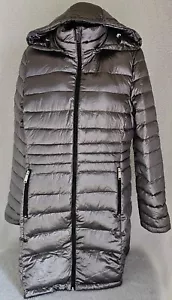 Andrew Marc Womens Jacket Coat Size L Gray Duck Down Puffer - Picture 1 of 24