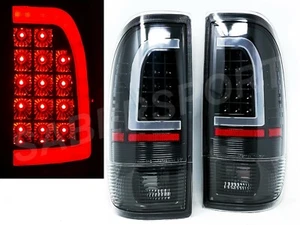 Pair Black C-Bar LED Taillights for 97-03 Ford F150 / 99-07 F250 F350 Superduty - Picture 1 of 6