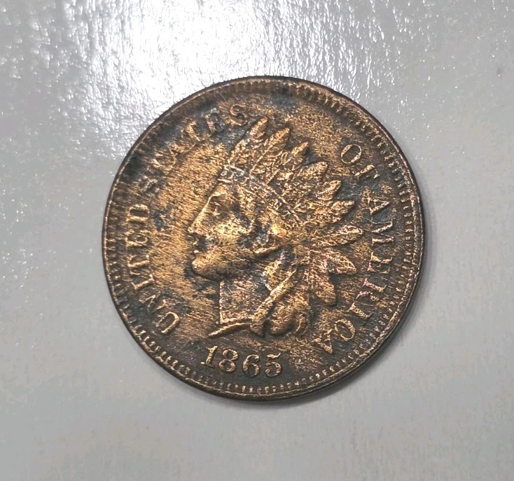 1865 Indian Head Penny Double Die Obverse. Circulated. - Image 1 of 4