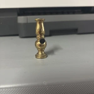 Antique 1920s-1930s vintage 2-1/4" Art Deco Brass Lamp Finial with 1/4" fitter - Picture 1 of 3