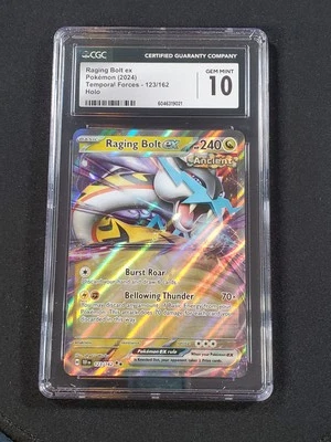 SV05: Temporal Forces #123/162 Raging Bolt ex CGC 10 - Image 1 of 2