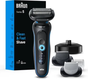 Afeitadora Eléctrica Braun para Hombre, Serie 5 5150cs, Afeitado en Húmedo y Seco, Turbo Afeitado M - Imagen 1 de 12