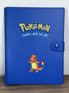 Vintage 1999 Pokémon Charmander Blue 4 Pocket 30 Page Trading Binder - Bild 1 von 5