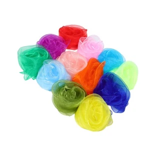  12 Pezzi Sciarpe da Ballo per Bambini Gioco - Sciarpe da Giocoleria Fazzoletto per Bambini - Foto 1 di 12