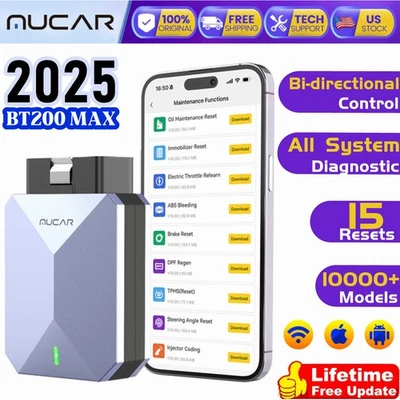 2025 MUCAR BT200 MAX Bidirectional All System Diagnostic Tool Auto OBD2 Scanner - Image 1 of 4