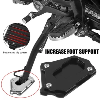 Placa de extensión ampliadora de soporte lateral negro para BMW R 1200GS 1250GS Foto 1 de 4