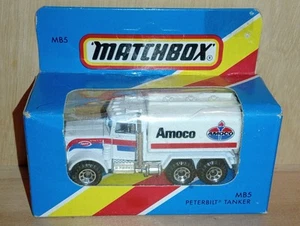 Matchbox Superfast  / MB 100 - Peterbilt Petrol Tanker - White - Amoco - Picture 1 of 5