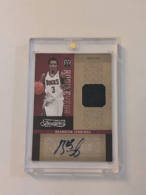 Brandon Jennings ROOKIE CARD /25 09-10 Panini Timeless Treasures Game Worn Patch - Image 1 of 2