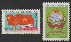 1971 North Vietnam Stamps Chinese Communist Party Scott # 651-652 Used NH - Picture 1 of 1