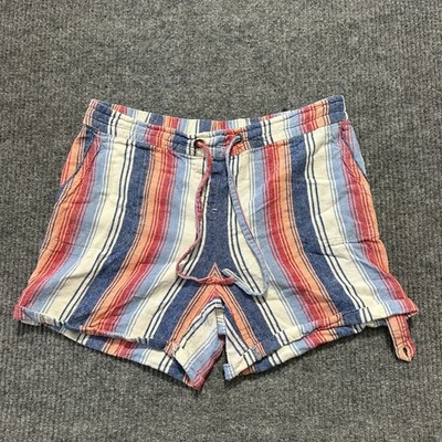 Per Se Womens Shorts Size Large Multicolor Stripe Boho Cuffed Pull On Mid Rise - Image 1 of 4